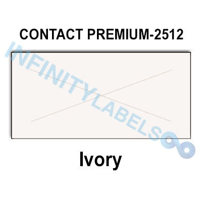 200,000 Contact Premium compatible 2512 Ivory Labels. Full case w/20 ink rollers.