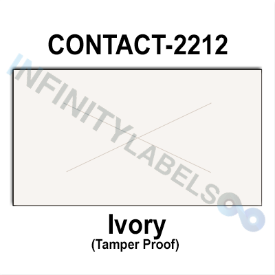 220,000 Contact compatible 2212 Ivory Labels. Full case w/20 ink rollers.
