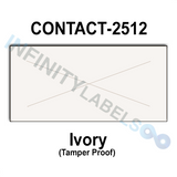 200,000 Contact compatible 2512 Ivory Labels. Full case w/20 ink rollers.