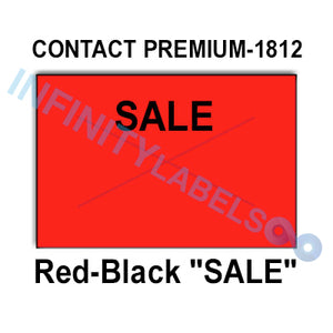 280,000 Contact Premium compatible 1812 "SALE" Fluorescent Red Labels. Full case w/20 ink rollers.