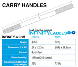 1,000 Infinity Carry Handles, 1.375" x 24” (AHT-CSHH)