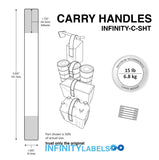 1,000 Infinity Carry Handles, 1" x 9.5” (AHT-CSHT)