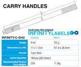 1,000 Infinity Carry Handles, 1.125" x 17” (AHT-CSHU)