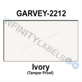 220,000 Garvey compatible 2212 Ivory Labels. Full case w/20 ink rollers.