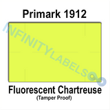 192,000 Primark 1912 compatible Fluorescent Chartreuse Labels for P14 Price Gun.