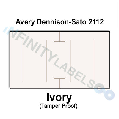 240,000 Avery Dennison / Sato Mighty-One (M1) / Samark compatible 2112 Ivory Labels. Full case.