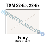 200,000 X-Mark compatible 2216 Ivory Labels. Full case w/8 ink rollers.