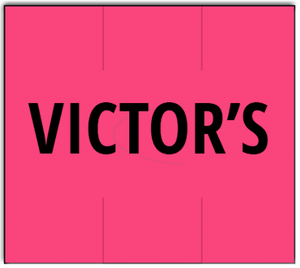 [CUSTOM] Avery PB180 compatible 1618 Fluorescent Pink Labels - VICTOR'S