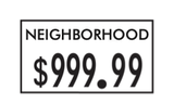 [CUSTOM] Monarch compatible 1131 White Labels w/Removable Adhesive - NEIGHBORHOOD-1