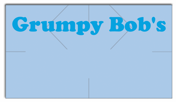 [CUSTOM] Monarch compatible 1131 Pastel Blue Labels - Grumpy Bob's (Medium Blue Ink)