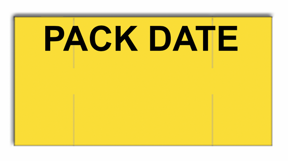 [CUSTOM] Monarch compatible 1110 Pantone Yellow Labels - PACK DATE