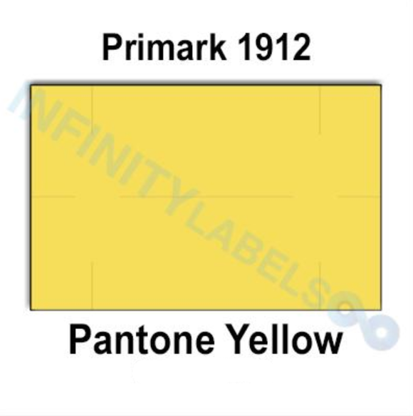 192,000 Primark 1912 compatible Pantone Yellow Labels for P14 Price Gun (Removable Adhesive)