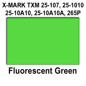 168,000 X-Mark compatible 2516 Fluorescent Green Labels. Full case w/8 ink rollers. (PR)