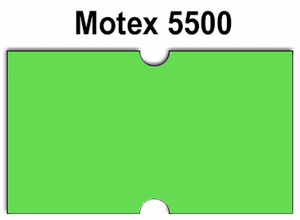 240,000 Motex compatible 5500 Fluorescent Green Labels - Removable Adhesive