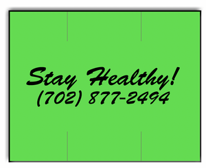 [CUSTOM] Monarch compatible 1115 Fluorescent Green Labels - Stay Healthy