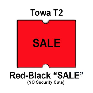 180,000 Towa 2 (GL) compatible "SALE" Fluorescent Red Labels - NC