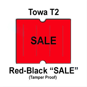 180,000 Towa 2 (GL) compatible "SALE" Fluorescent Red Labels