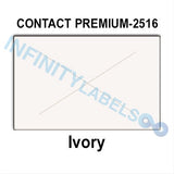 160,000 Contact Premium compatible 2516 Ivory Labels. Full case w/20 ink rollers.