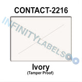 200,000 Contact compatible 2216 Ivory Labels. Full case w/8 ink rollers.