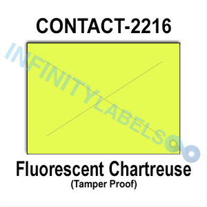 200,000 Contact compatible 2216 Fluorescent Chartreuse Labels. Full case w/8 ink rollers.