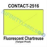 160,000 Contact compatible 2516 Fluorescent Chartreuse Labels. Full case w/20 ink rollers.