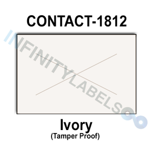 280,000 Contact compatible 1812 Ivory Labels. Full case w/20 ink rollers.