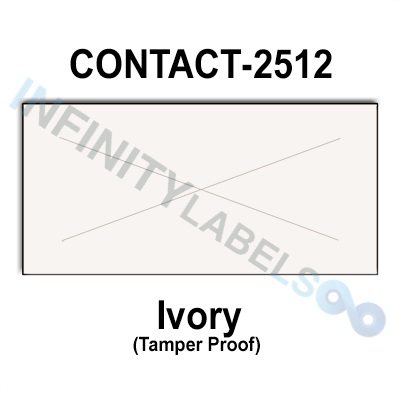 200,000 Contact compatible 2512 Ivory Labels. Full case w/20 ink rollers.