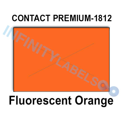 280,000 Contact Premium compatible 1812 Fluorescent Orange Labels. Full case w/20 ink rollers.