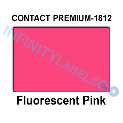 280,000 Contact Premium compatible 1812 Fluorescent Pink Labels. Full case w/20 ink rollers.