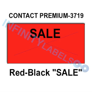 80,000 Contact Premium compatible 3719 "SALE" Fluorescent Red Labels. Full case.