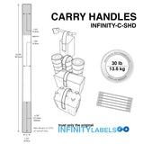 1,000 Infinity Carry Handles, 1.375" x 19.5” (AHT-CSHD)