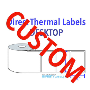 3" X 2" [CUSTOM] Direct Thermal Labels - 0.75" Core, 2.25" OD - 5 Cartons (IFB)