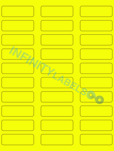 [CUSTOM] 500 Sheets, Fluorescent Yellow Paper .75 in. x 2.25 in. Laser Sheets RCR. Supplied 30 LPS.