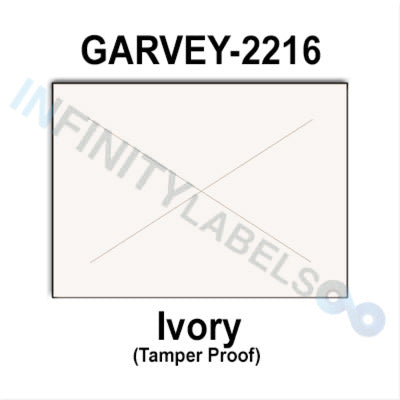 180,000 Garvey compatible 2216 Ivory Labels. Full case w/20 ink rollers.