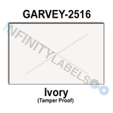 160,000 Garvey compatible 2516 Ivory Labels. Full case w/20 ink rollers.