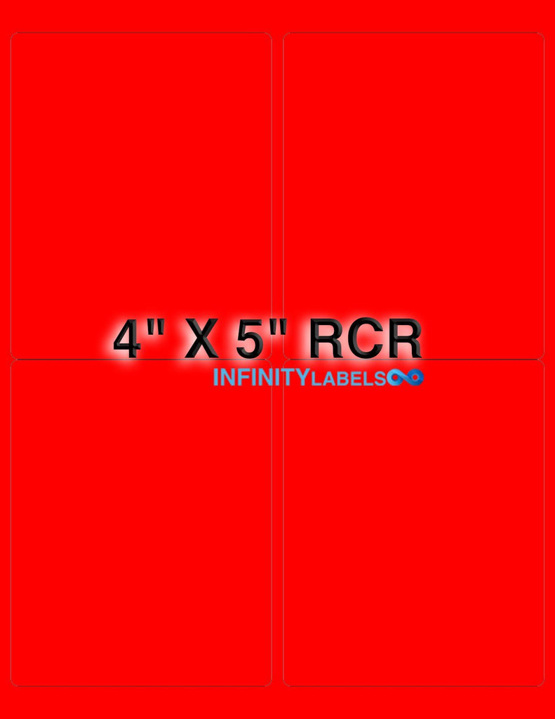 Fl Red Paper [500 sheets] 4 x 5 Laser Sheets - 4 LPS – Infinity Labels