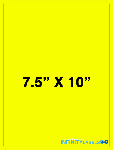 200 Sheets, FL Yellow 7.5in. x 10.5in. RCR Laser Sheets. 1