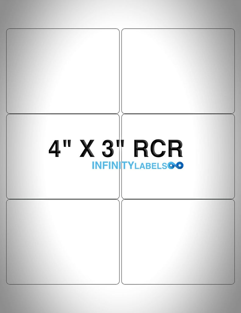 White Opaque [100 sheets] 4 x 3 Laser Sheets - 6 LPS – Infinity Labels