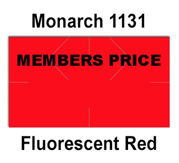 [CUSTOM] Monarch compatible 1131 Fluorescent Red Labels - MEMBERS PRICE