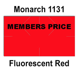 [CUSTOM] Monarch compatible 1131 Fluorescent Red Labels - MEMBERS PRICE - 50 Cases