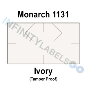 160,000 Monarch compatible 1131 Ivory Labels. Full case w/8 ink rollers.