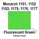 96,000 Monarch compatible 1151 Fluorescent Green Labels (10 Cases)