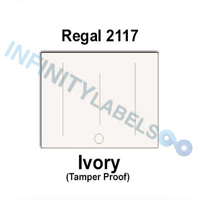 120,000 Regal 2117 compatible Ivory Labels.
