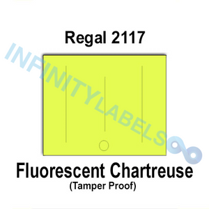 120,000 Regal 2117 compatible Fluorescent Chartreuse Labels.