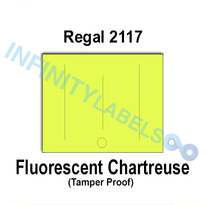 120,000 Regal 2117 compatible Fluorescent Chartreuse Labels.