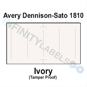 200,000 Avery Dennison / Sato compatible 1810 Ivory Labels. Full case.