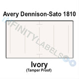 200,000 Avery Dennison / Sato compatible 1810 Ivory Labels. Full case.