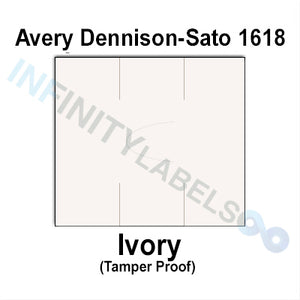 240,000 Avery Dennison / Sato compatible 1618 Ivory Labels. Full case.