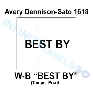 240,000 Avery Dennison / Sato compatible 1618 "BEST BY" White Labels [CC]