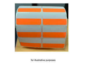 [CUSTOM] - 2" x 1" White/Orange Thermal Transfer Labels 44K (FBF)